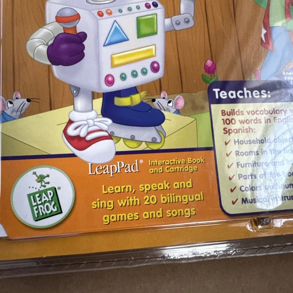 LeapPad Fiesta In The House Spanish English Bilingual Book & Cartridge‎ Game